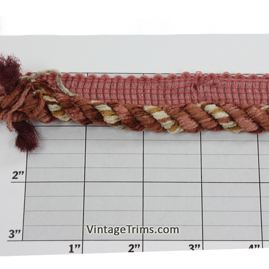 Versaille Multicolor Chenille Lip Cord 3/8" (Per Yard) 12 Colors