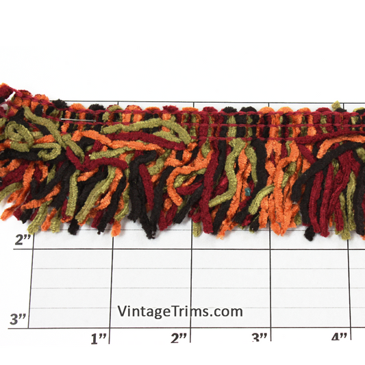 Versaille Multicolor Rayon Chenille Fringe 1-3/4" (Per Yard) 28 Colors