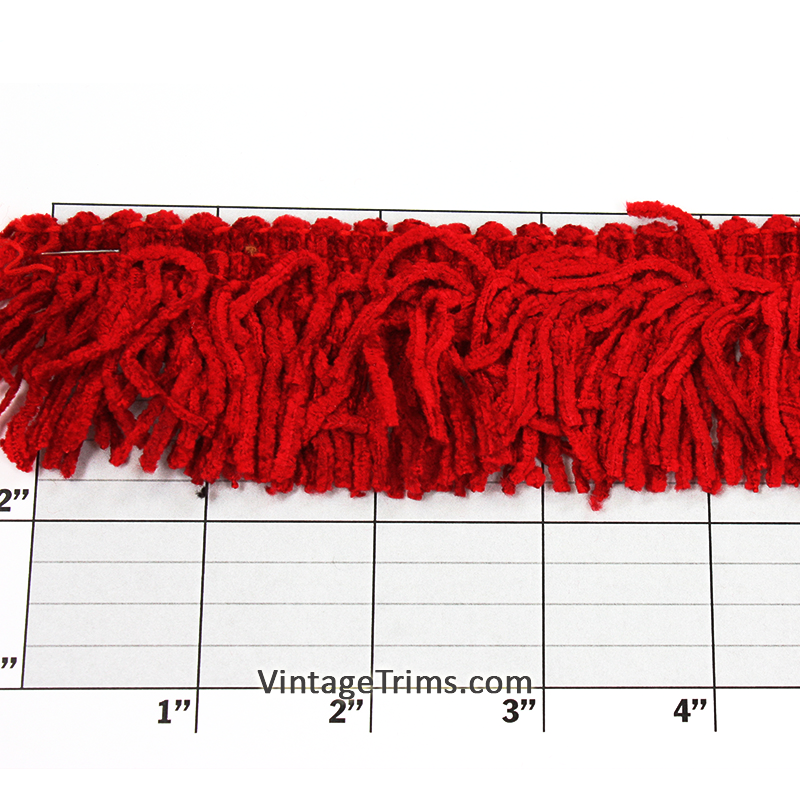 Versaille Solid Color Rayon Chenille Fringe 1-3/4" (Per Yard) 24 Colors