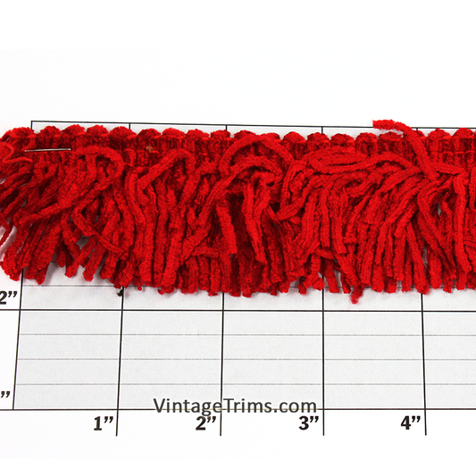Versaille Solid Color Rayon Chenille Fringe 1-3/4" (Per Yard) 24 Colors