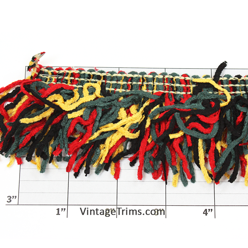 Versaille Multicolor Rayon Chenille Fringe 2-1/2" (Per Yard) 13 Colors