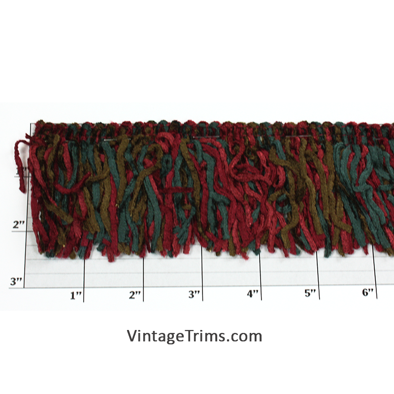 Versaille Multicolor Rayon Chenille Fringe 2-1/2" (Per Yard) 13 Colors
