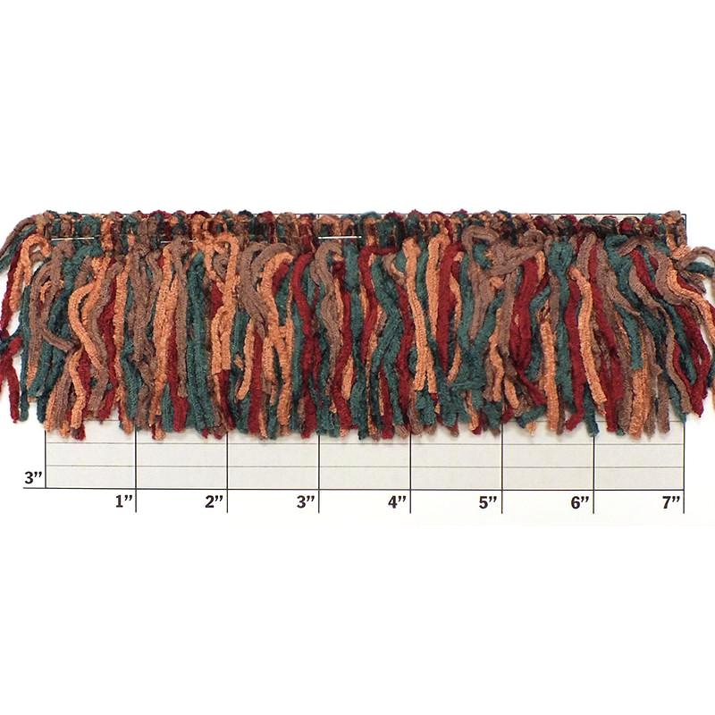 Versaille Multicolor Rayon Chenille Fringe 2-1/2" (Per Yard) 13 Colors