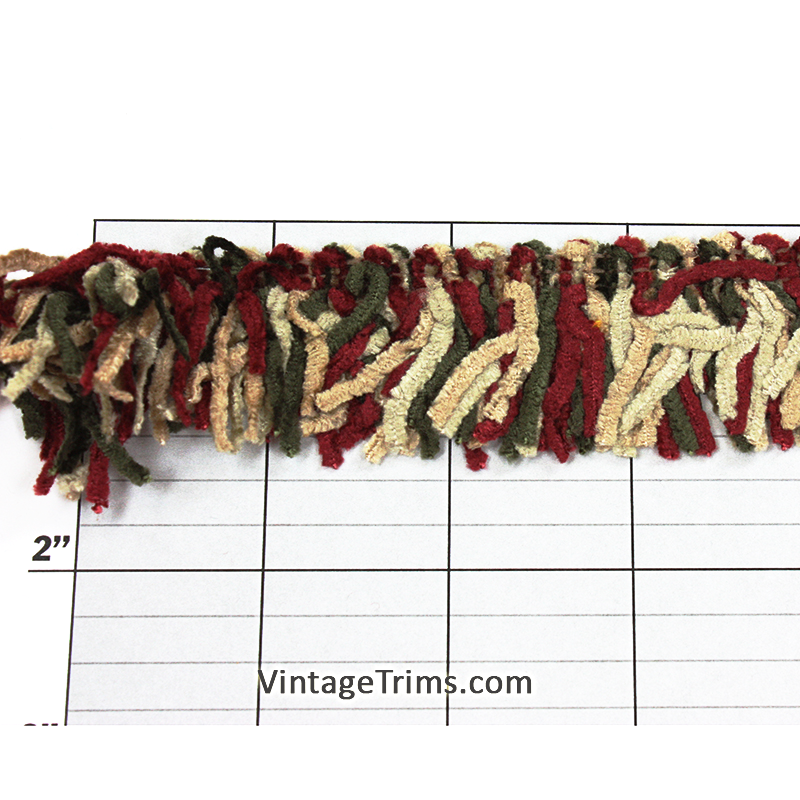Versaille Multicolor Rayon Chenille Fringe 1-1/4" (Per Yard) 27 Colors