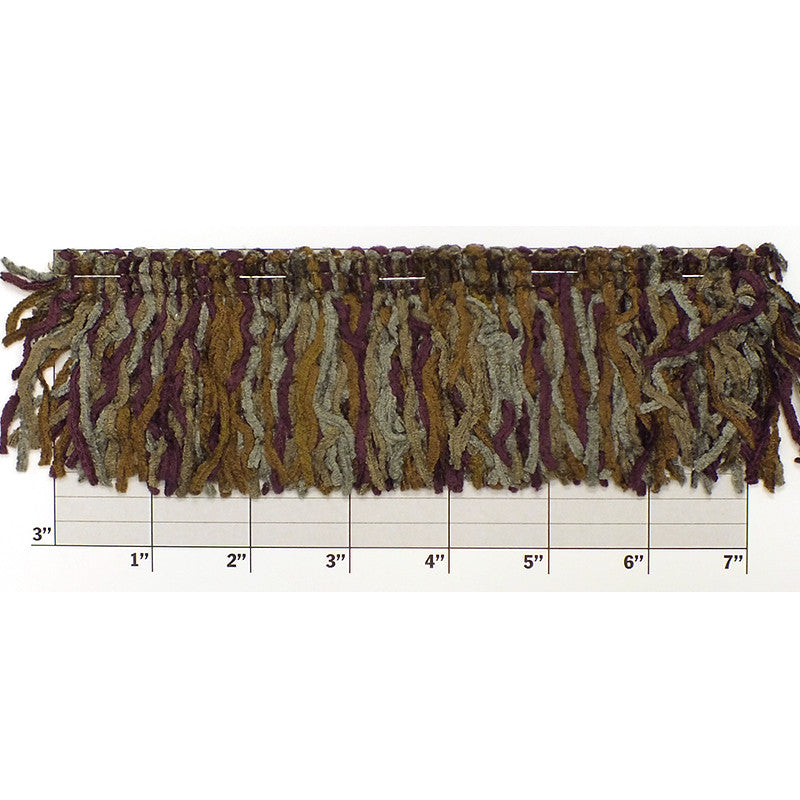 Versaille Multicolor Rayon Chenille Fringe 2-1/2" (Per Yard) 13 Colors