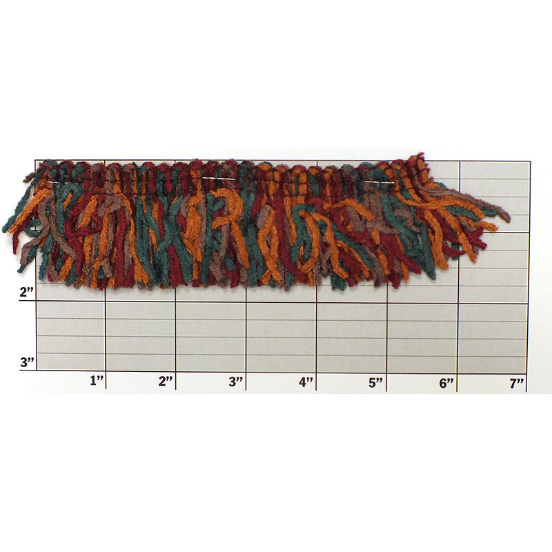 Versaille Multicolor Rayon Chenille Fringe 1-3/4" (Per Yard) 28 Colors