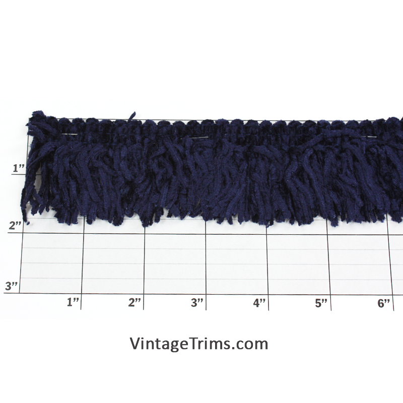 Versaille Solid Color Rayon Chenille Fringe 1-3/4" (Per Yard) 24 Colors