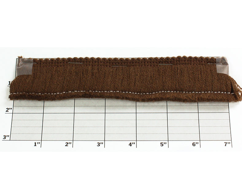 Acrylic Brush Fringe 1-3/4" Chocolate - 36 yard roll