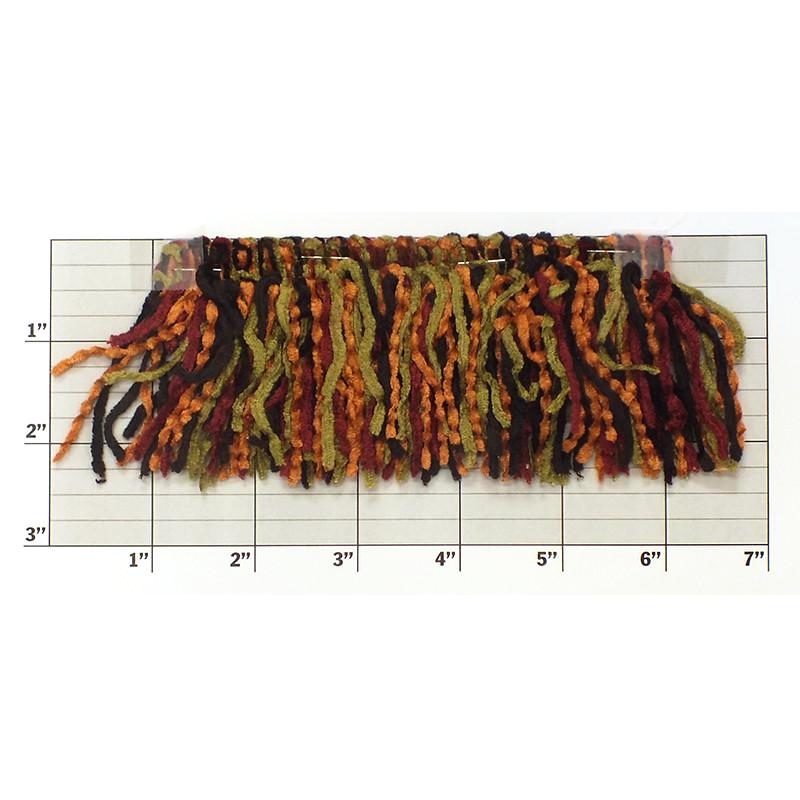 Versaille Multicolor Rayon Chenille Fringe 2-1/2" (Per Yard) 13 Colors