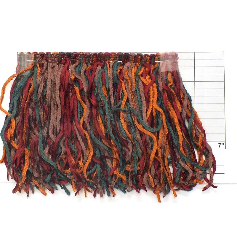 Versaille Multicolor Rayon Chenille Fringe 5" - 16 Colorways