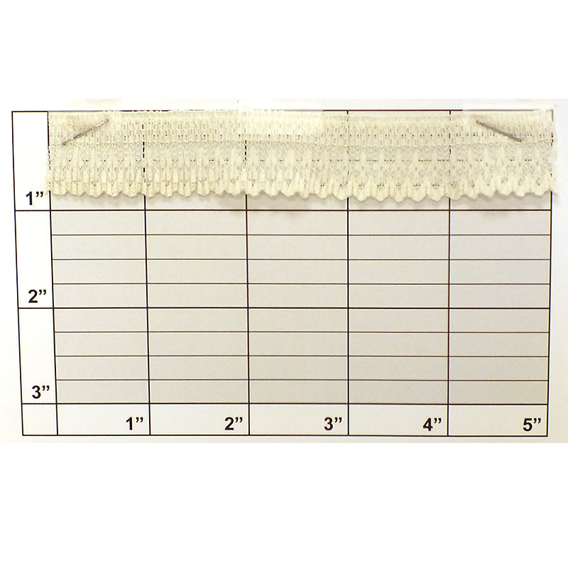 Pleated Elastic 3/4" (Per Yard) Ivory