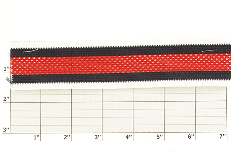 Striped Mesh Center Knit Braid 1-3/4"