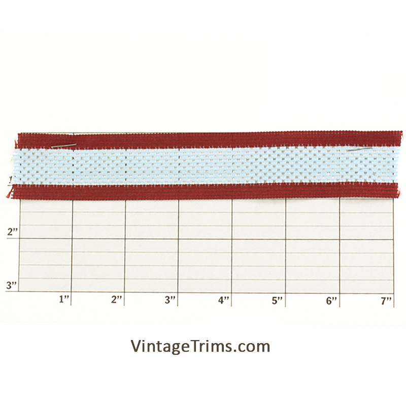 Striped Mesh Center Knit Braid 1-1/4"