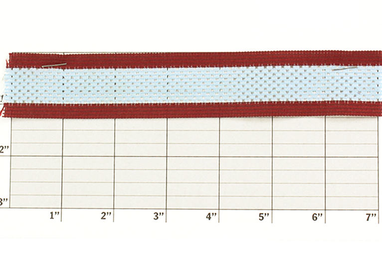 Striped Mesh Center Knit Braid 1-1/4"