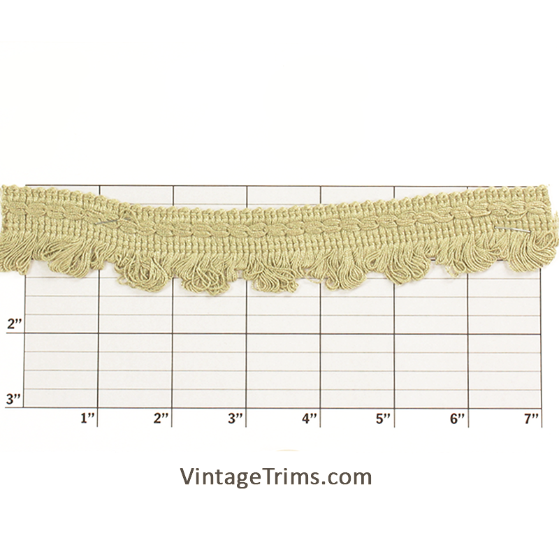 Loop Fringe w/ Decorative Top Band 1-1/4" - 9 Colors