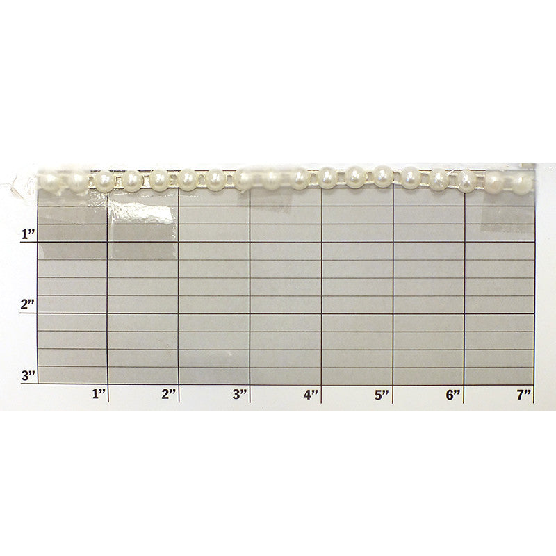 8mm Flat Back Pearls (36 Yard Roll) Ivory