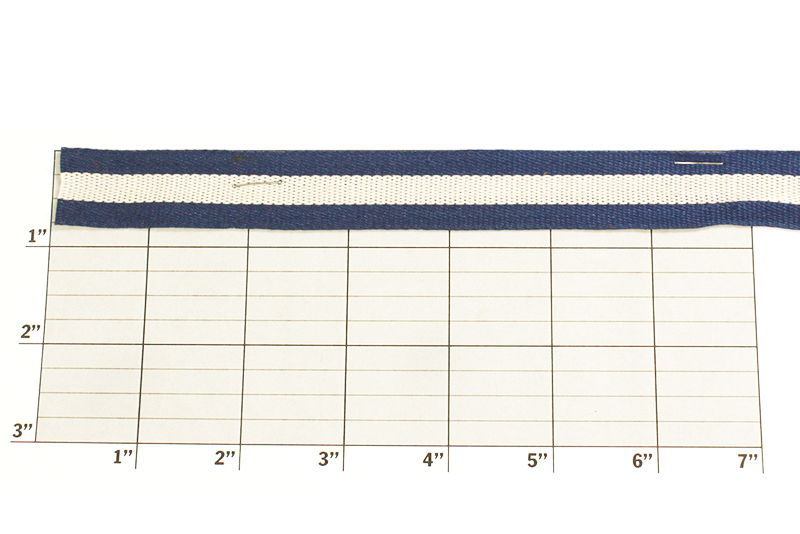 Stripe Woven Braid 13/16" - Blue & White