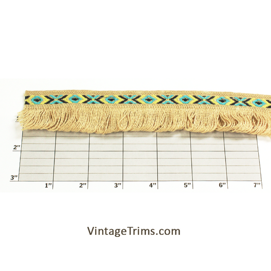 Loop Fringe w/Jacquard Edge 1-1/2" - 2 Colorways