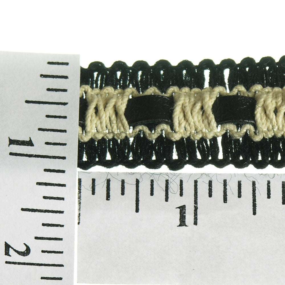 Leather Inset Braid 1"