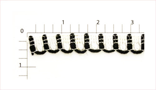 Black/White Gimp Fabric Trim