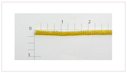 Yellow Flat Cord Fabric Trim
