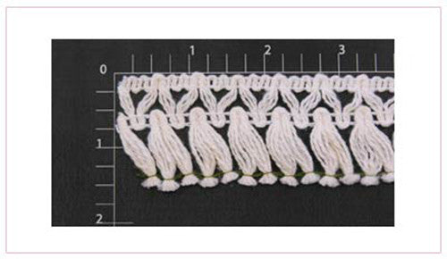White Tassel Fringe Fabric Trim