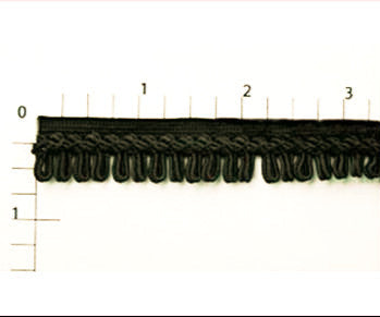 Black Rayon Fringe Fabric Trim