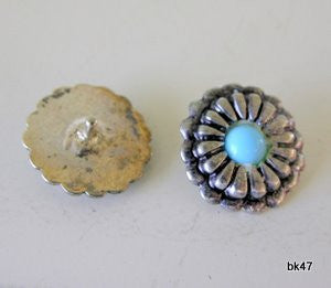 Turquoise Belt Buttons (Box of 25)