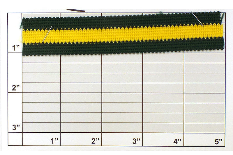 Stripe Knit Braid 1" Hunter Yellow