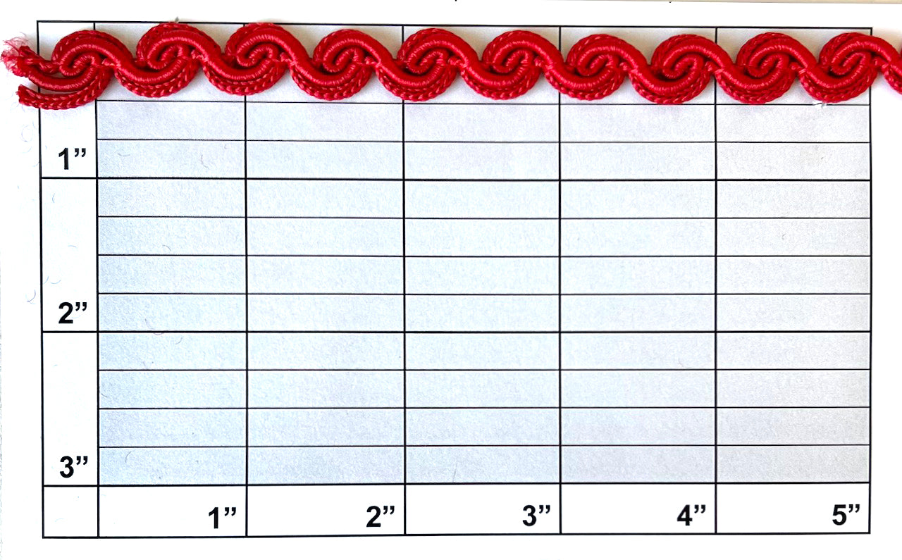 Scalloped Gimp Braid 7/16" 9 Colors