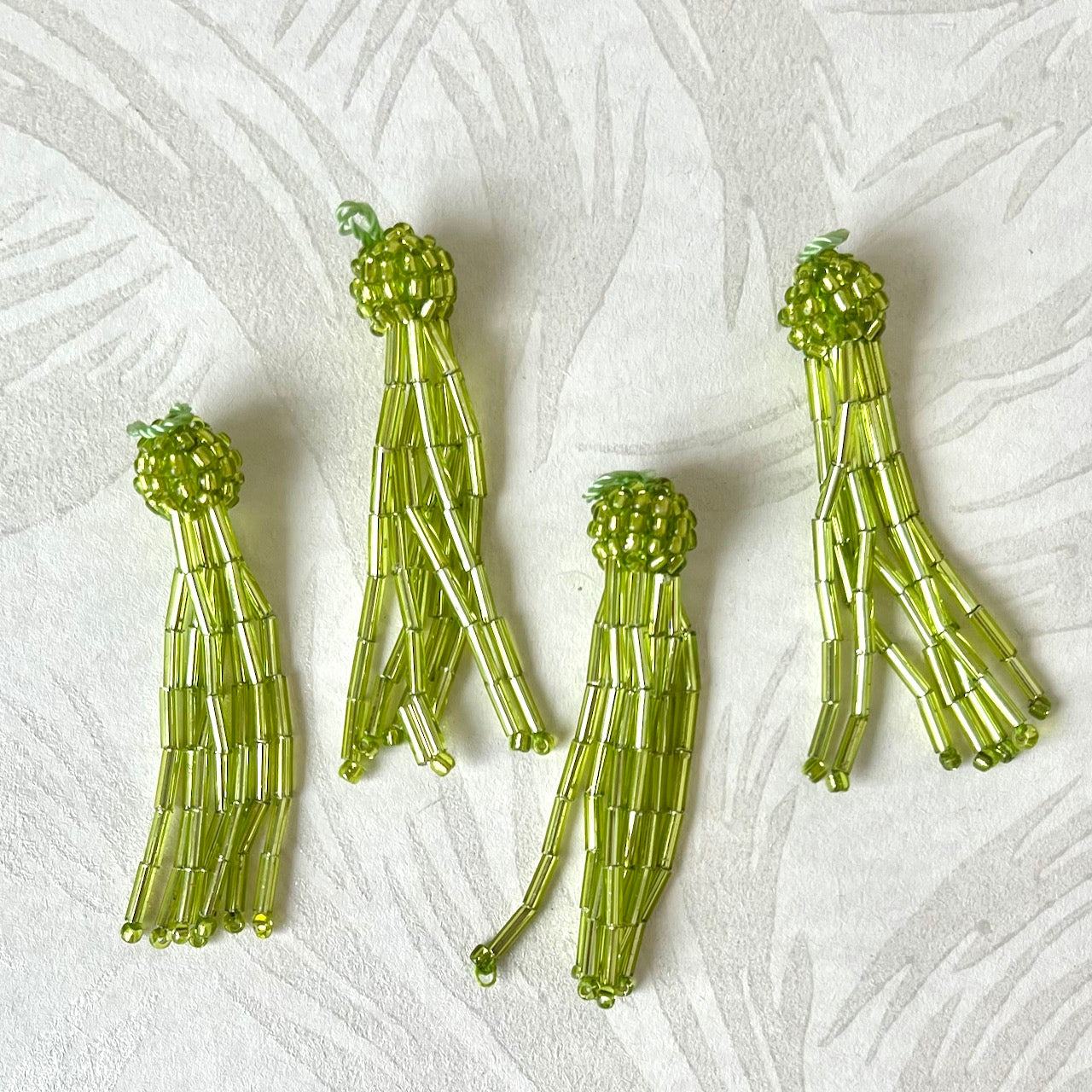 Glass Bugle & Seed Bead Tassels 2-1/4" - Multiple Colors