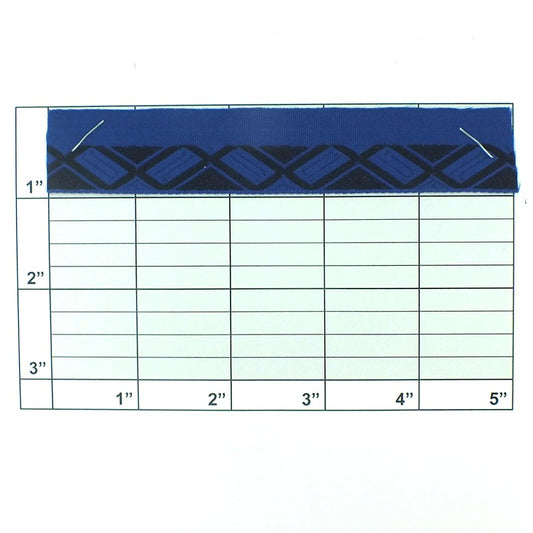 Flat Piping with Tape 1/2" Blue/Black