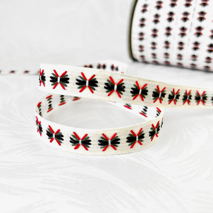 Stitched Bow Cotton Tape 3/4" - Multiple Colorways