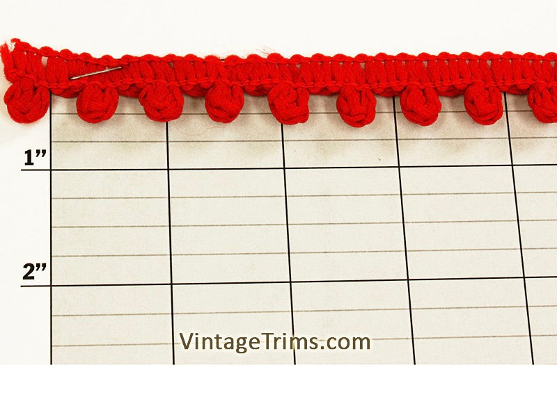 Crochet Ball Drop Loop Fringe 5/8" - 3 Colors