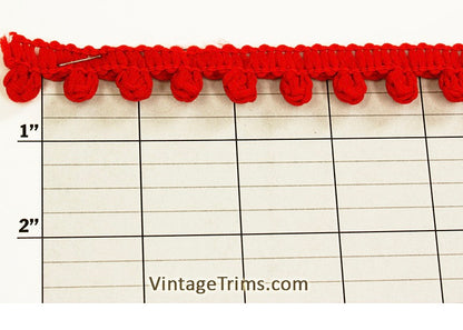 Crochet Ball Drop Loop Fringe 5/8" - 3 Colors