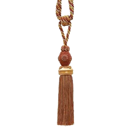 Baroque Collection 10" Single Tieback/Tassel, Cinnamon Toast