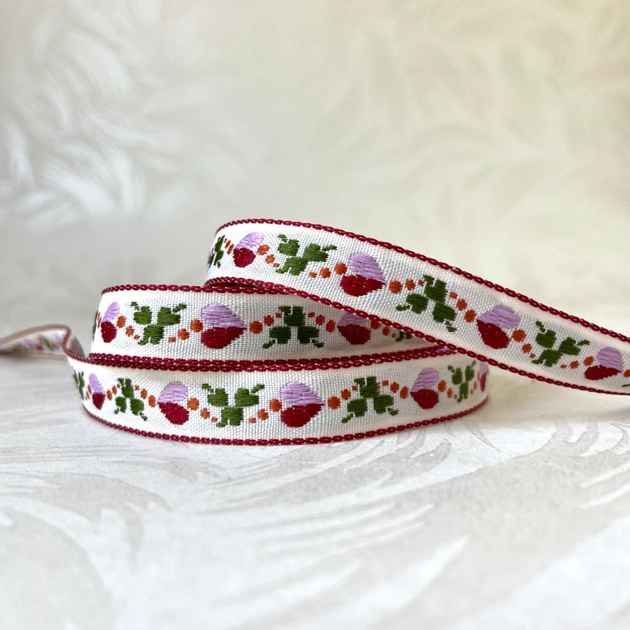 Narrow Hearts on the Side Jacquard 1/2" - 7 Colorways