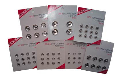 Singer Snap Fasteners (Box of 12)