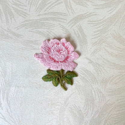 Large Stitched Rose Applique - 3 Colorways