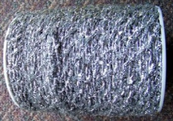 Silver Sparkle Elastic Cord, 250 Yds (1 Roll)