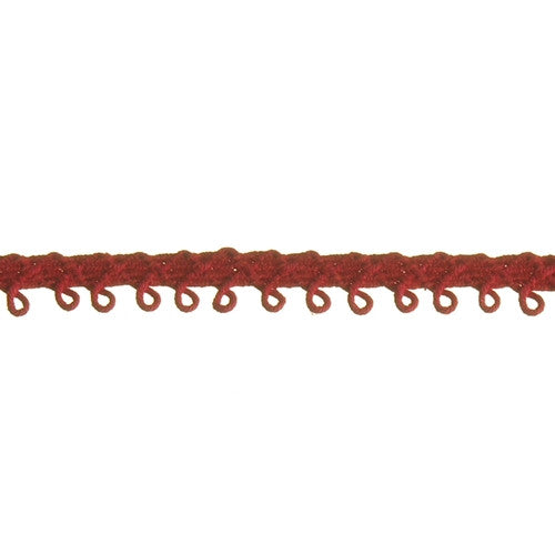 Loop Fringe Fabric Trim| Color| Red