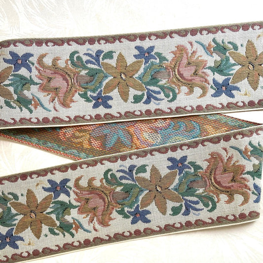 Super Wide Floral Tapestry Jacquard 4-1/2"
