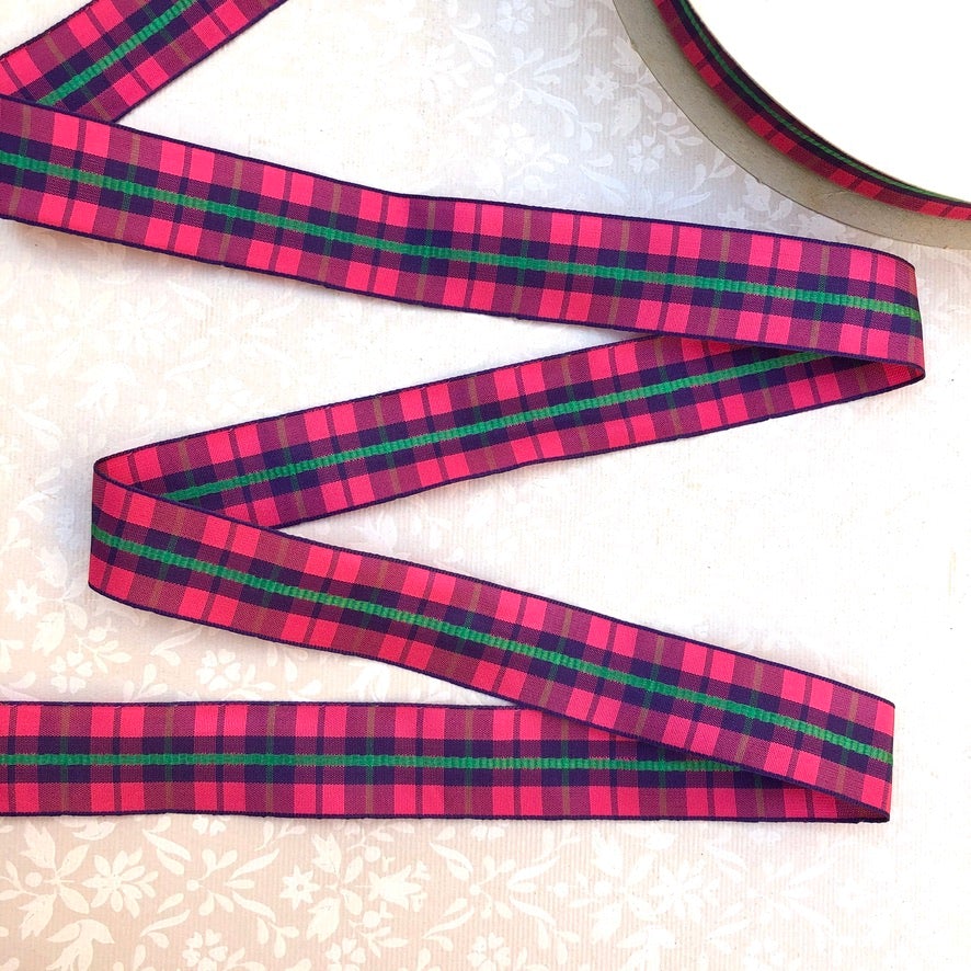 Plaid Taffeta Ribbon 1"