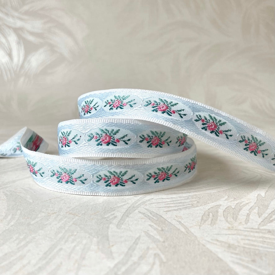 Oval Bouquet Floral Jacquard 11/16" - 7 Colorways