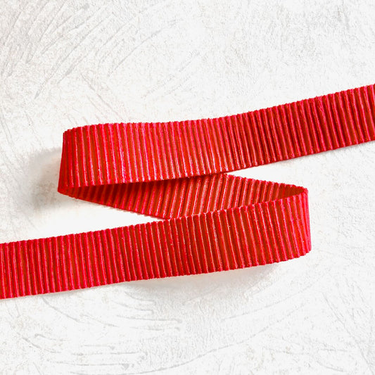 Accordion Pleated Satin Ribbon 5/8" - 3 Colors