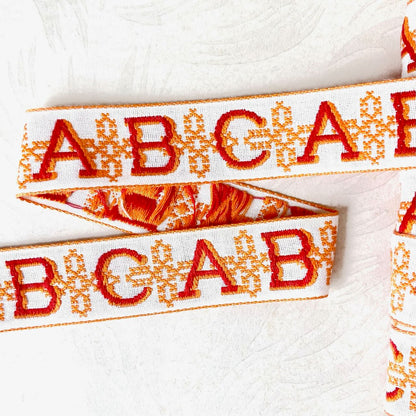 Alphabet Jacquard Ribbon 14412B