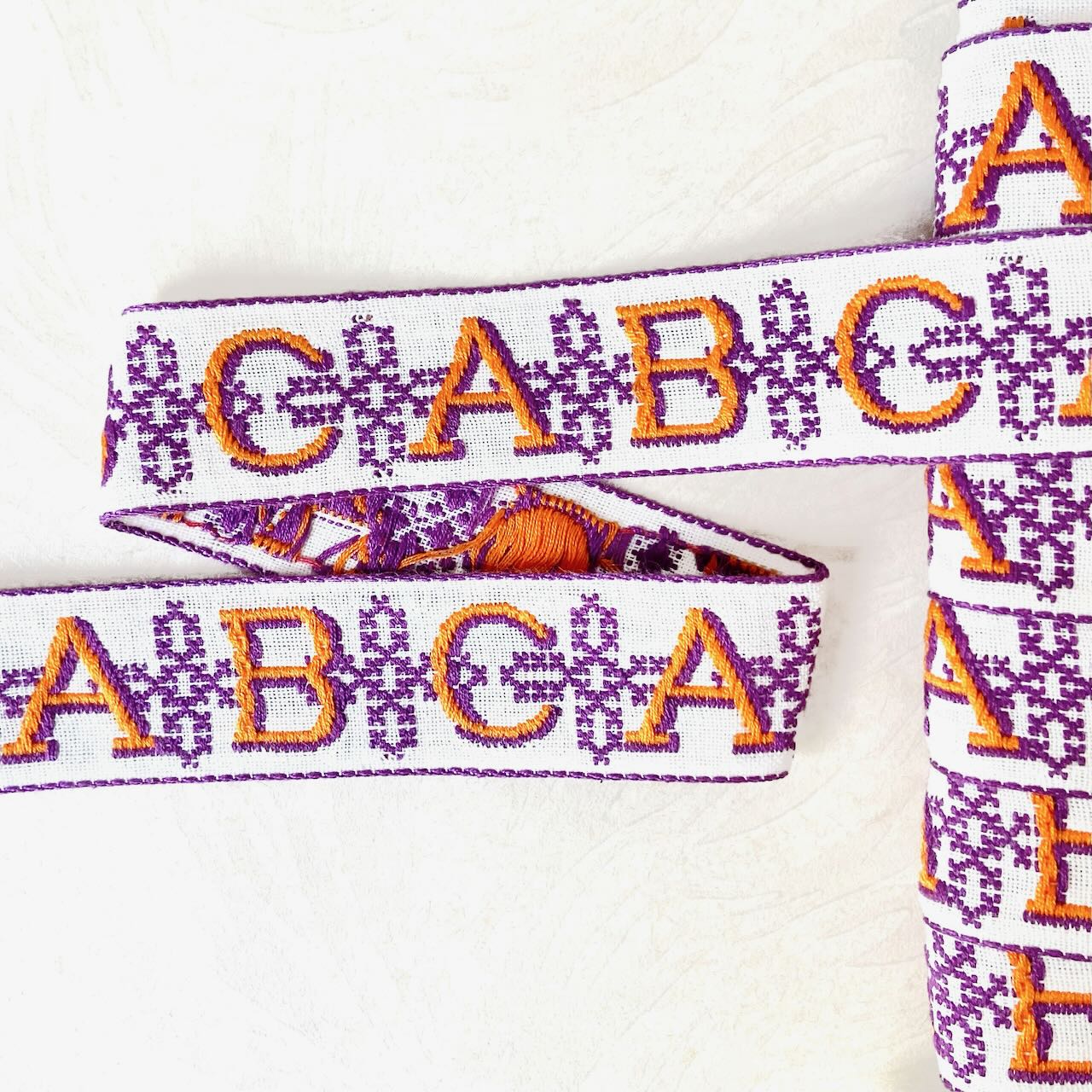 Alphabet Jacquard Ribbon 14412B