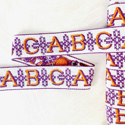 Alphabet Jacquard Ribbon 14412B