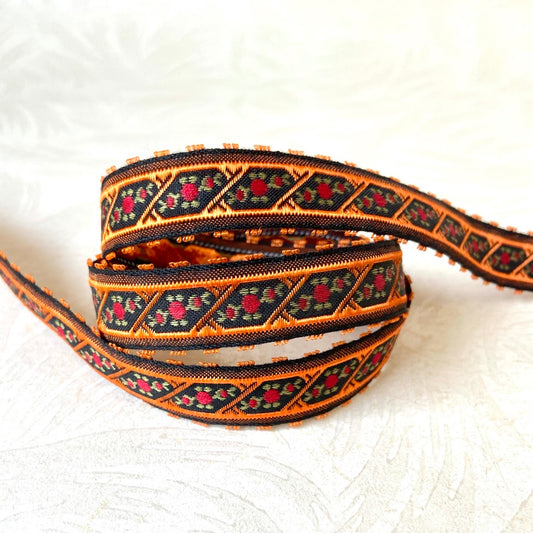 Floral Slant Woven Jacquard 3/4"