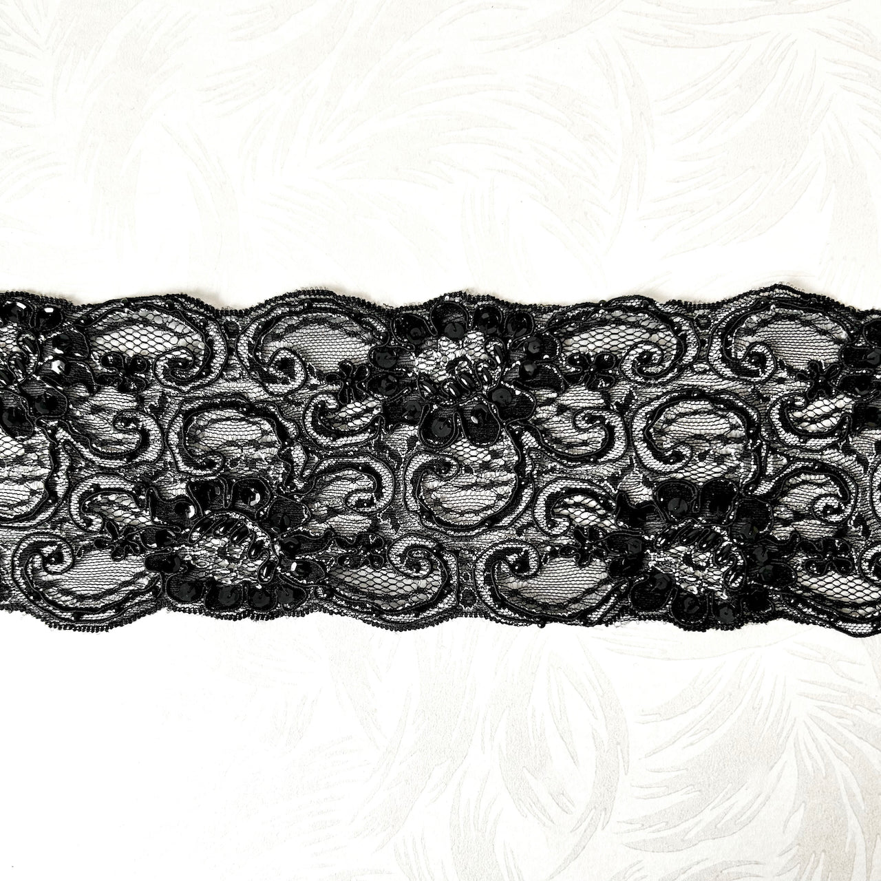    Beaded_Black_Alencon_Lace
